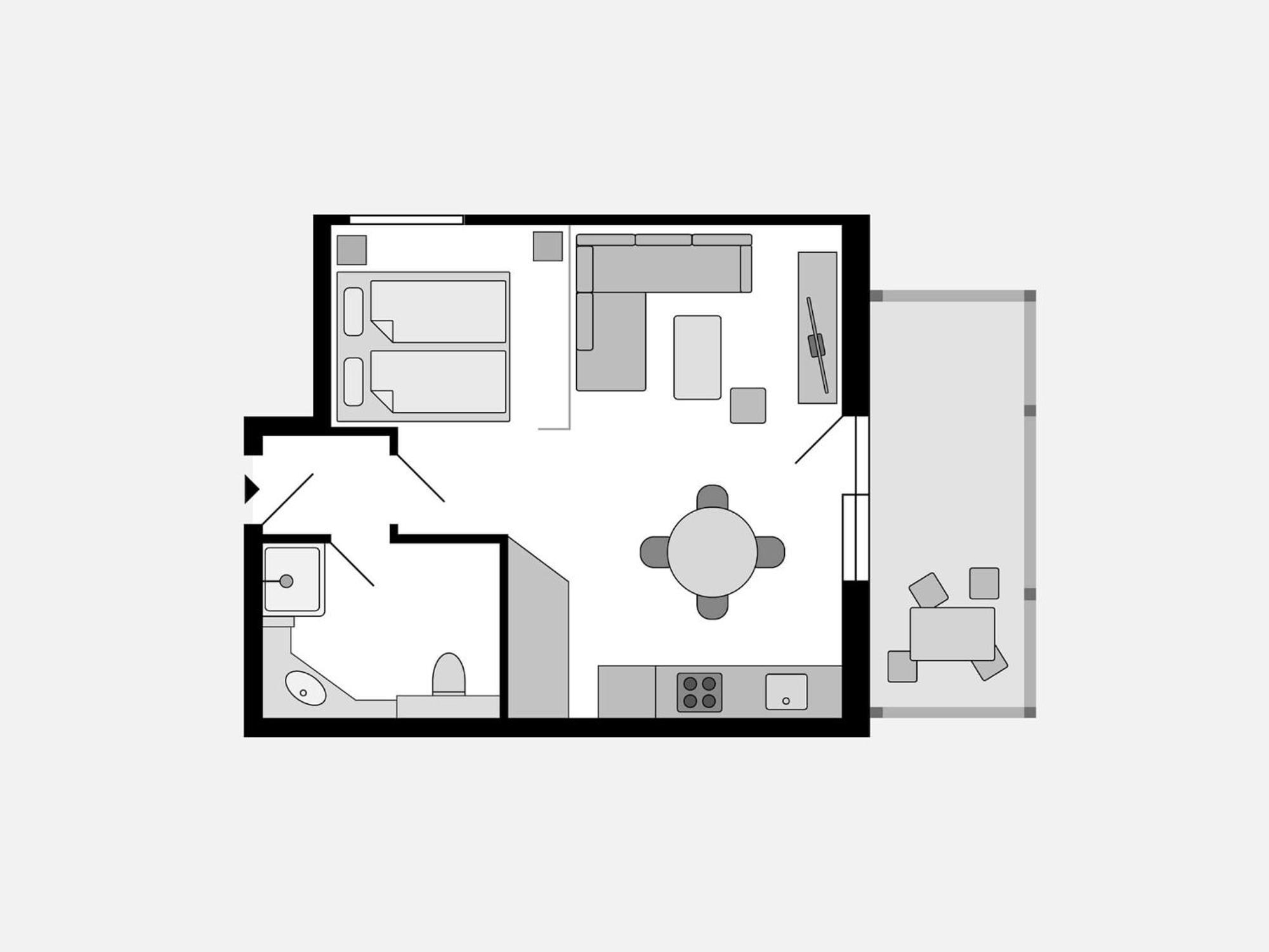 Duenenpark Binz - Komfortplus 1-Raum-Ferienwohnung Mit Balkon Im Dachgeschoss 095 Exterior foto